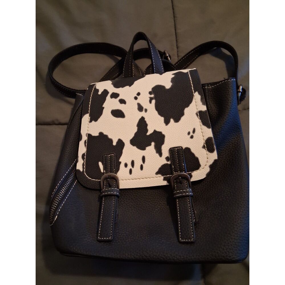 Gently Used Montana West Cow Print Mini Backpack Purse